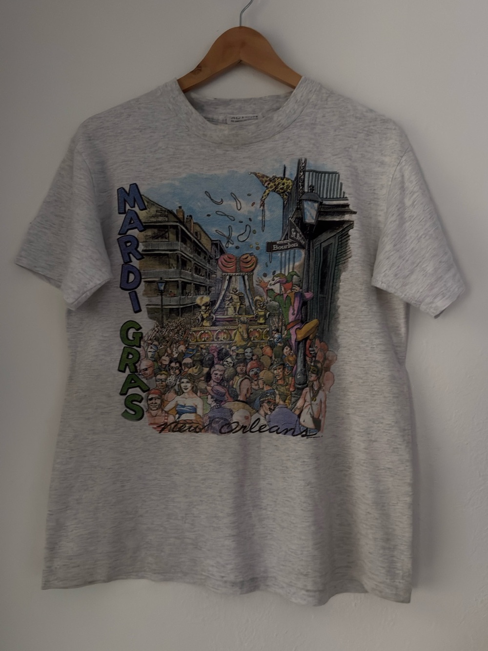 Vintage 90s Mardi Gras Shirt Large Made in USA New Orleans